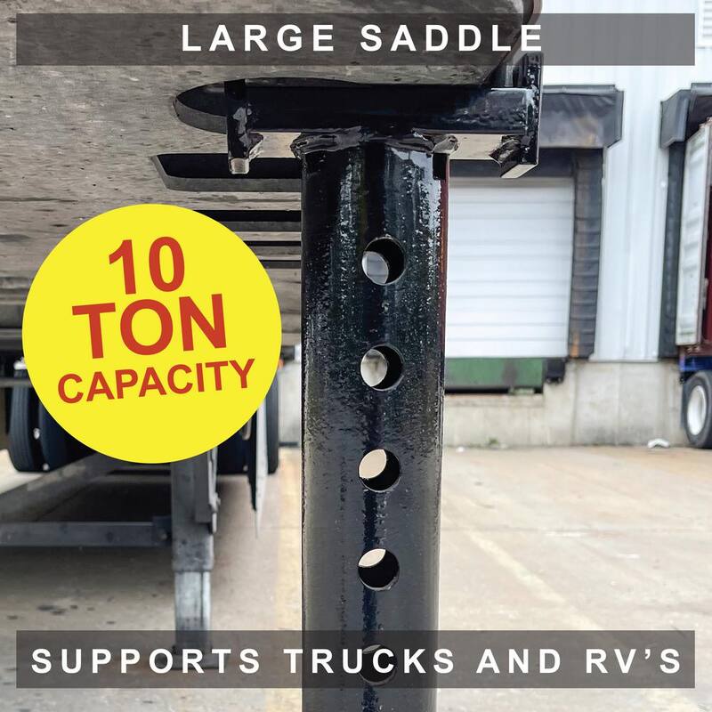 BLACK BULL 10-Ton High Height Pin Type Jack Stand Set, Adjustable Height (2-Pack) - JS10HSET