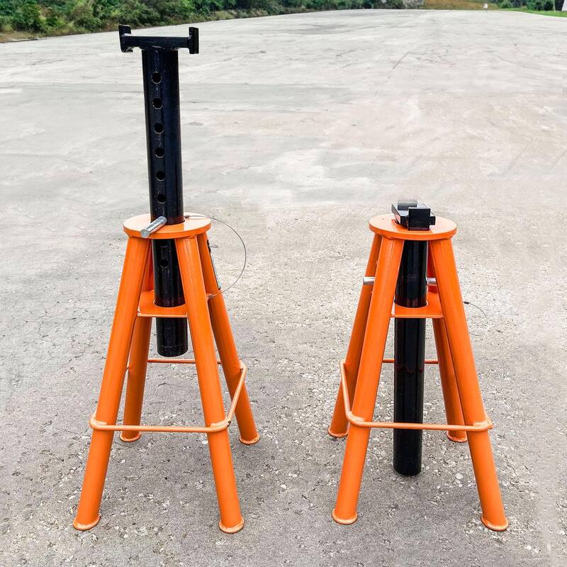 BLACK BULL 10-Ton High Height Pin Type Jack Stand Set, Adjustable Height (2-Pack) - JS10HSET