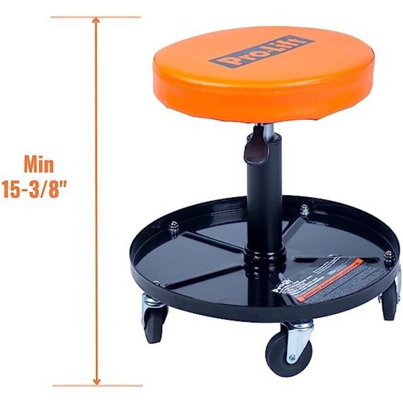 Pro-Lift Pneumatic Chair with 300 lbs Capacity - Black/Orange - PL9300