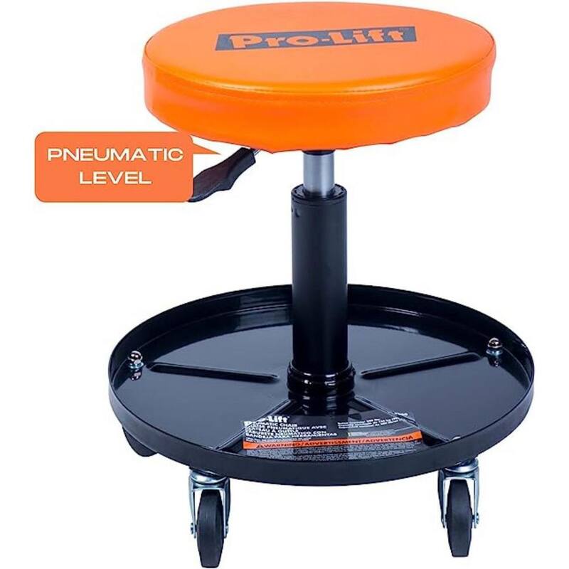 Pro-Lift Pneumatic Chair with 300 lbs Capacity - Black/Orange - PL9300