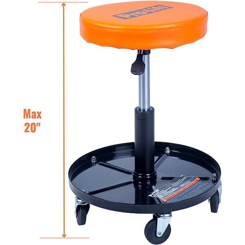 Pro-Lift Pneumatic Chair with 300 lbs Capacity - Black/Orange - PL9300