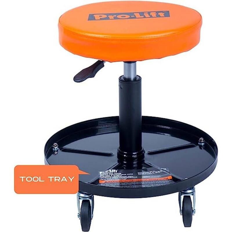 Pro-Lift Pneumatic Chair with 300 lbs Capacity - Black/Orange - PL9300