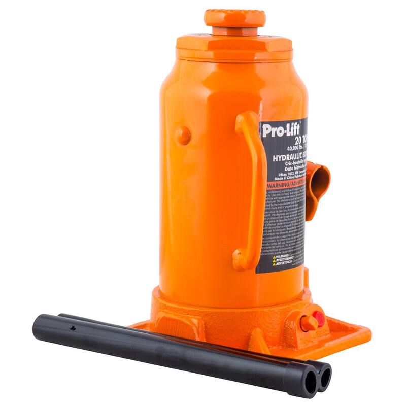 Pro-Lift 20-Ton Hydraulic Bottle Jack with Pump Handle - ‎PL1020
