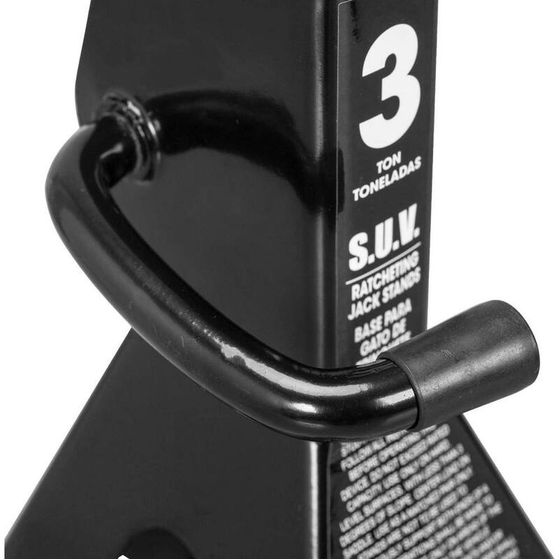 Torin 3-Ton, Capacity Steel Jack Stands in Black (2-Pack) - AT43006B