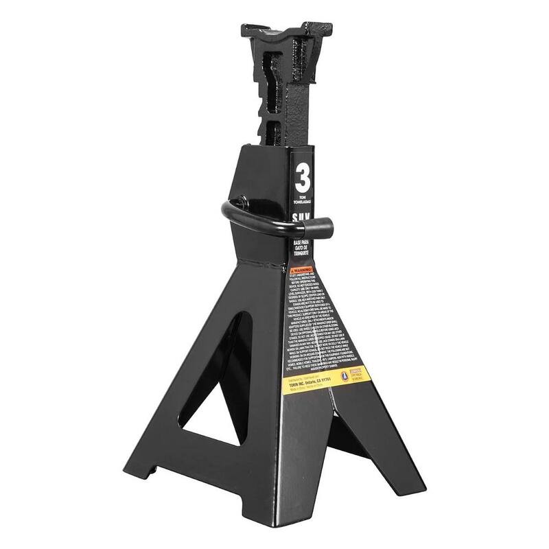 Torin 3-Ton, Capacity Steel Jack Stands in Black (2-Pack) - AT43006B