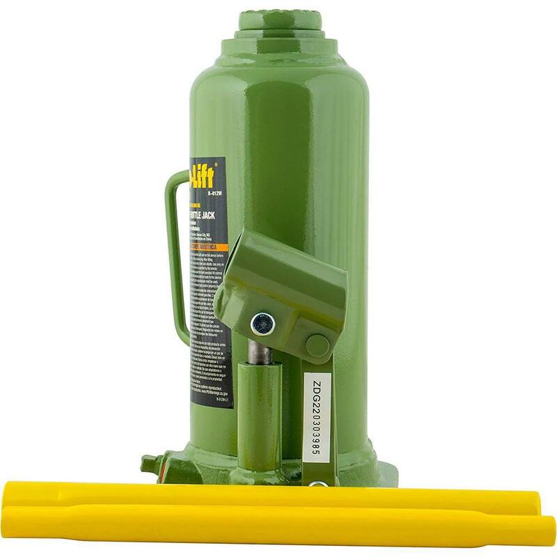 Pro-Lift 12-Ton Capacity Hydraulic Welded Bottle Jack with Side Pump - ‎B-012W