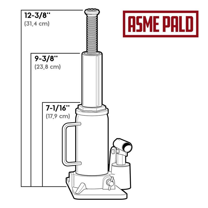 Powerbuilt 12 -Ton Shorty Bottle Jack - 647502