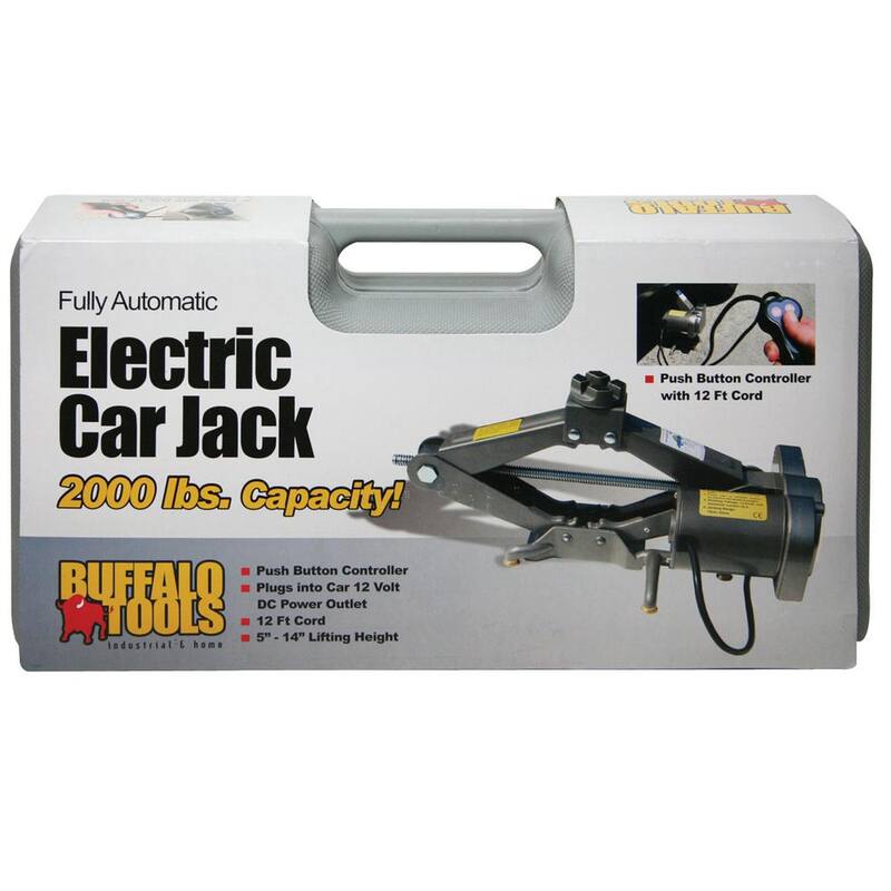 BLACK BULL 1-Ton 12-Volt Automatic Electric Car Scissor Jack - 807530