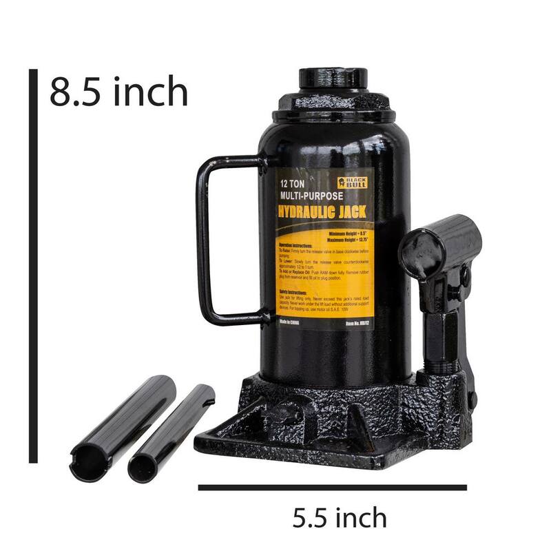 BLACK BULL 12-Ton Bottle Jack - 809732