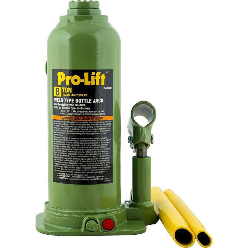 Pro-Lift 8-Ton Capacity Hydraulic Welded Bottle Jack with Side Pump - ‎B-008W