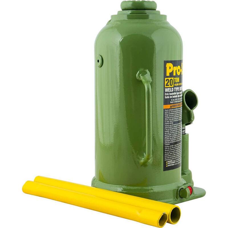 Pro-Lift 20-Ton Capacity Hydraulic Welded Bottle Jack with Side Pump - ‎B-020W