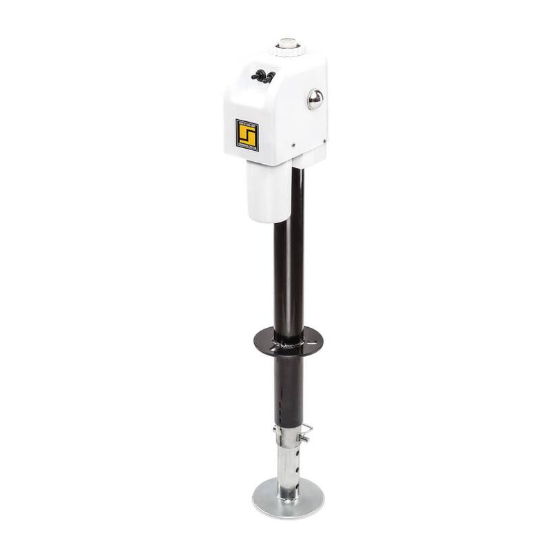 Stromberg Carlson White 3500 lb. Electric Tongue Jack with Light - JET-3555