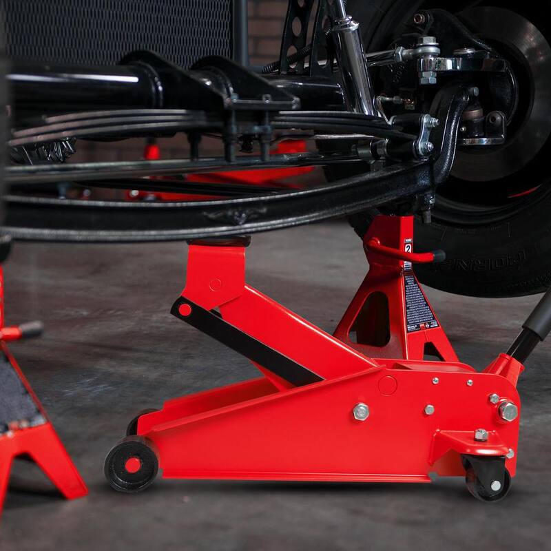 Big Red Hydraulic Floor Jack: Ultra-Lightweight with Dual Pump Quick Lift, Heavy Duty Steel, 3-Ton (6,000 lbs. Capacity) - ATZ830023WR