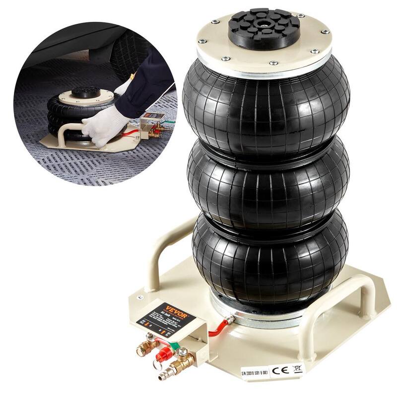 VEVOR Air Jack, 3 Ton/6600 lbs. Triple Bag Air Jack, Airbag Jack, Lift up to 17.7 in., 3-5 s Fast Lifting Pneumatic Jack,White - QNQJDSTSFX3T6NR3WV0-0726