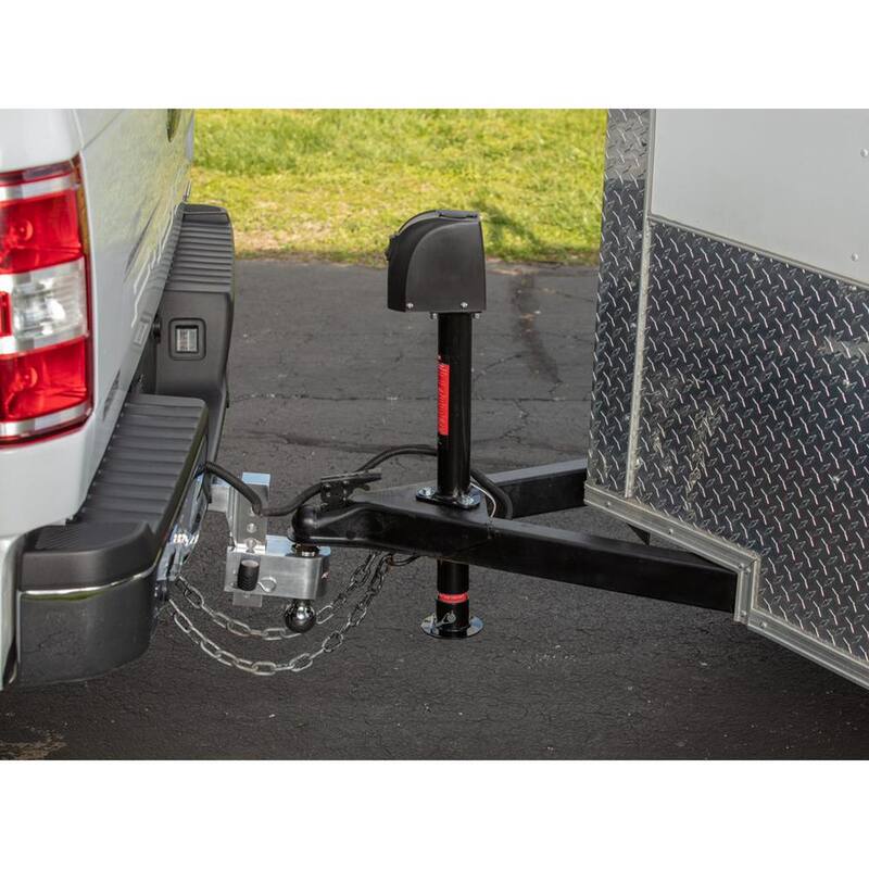 Uriah Products 2.65 ft. 12V Electric Trailer Jack w/Hard Wire Connection, 2000 Pound Capacity - UC200030
