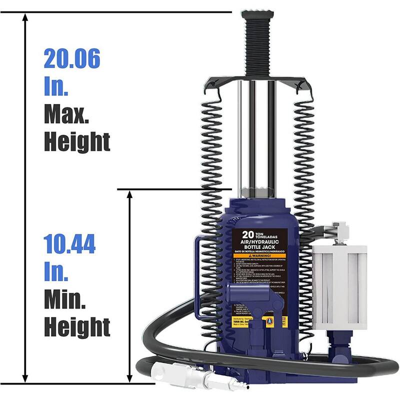 TCE 20-Ton Pneumatic Air Car Bottle Jack, Blue - ATA92006U