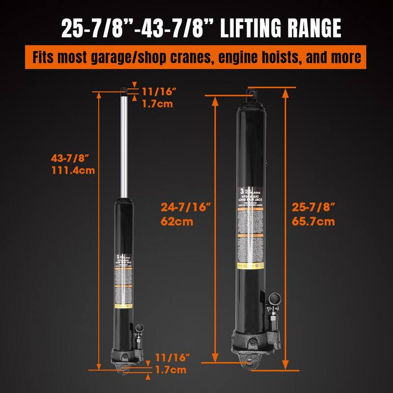 Torin 3-Ton Long Ram Jack - AT30306B