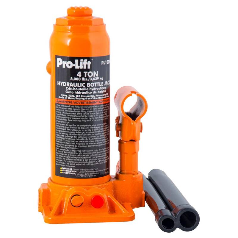 Pro-Lift 4-Ton Hydraulic Bottle Jack with Pump Handle - ‎PL1004