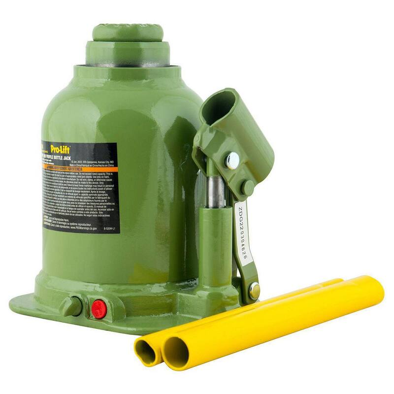 Pro-Lift 20-Ton Welded Bottle Jack with Side Pump 2-Piece Handle - ‎B-S20W