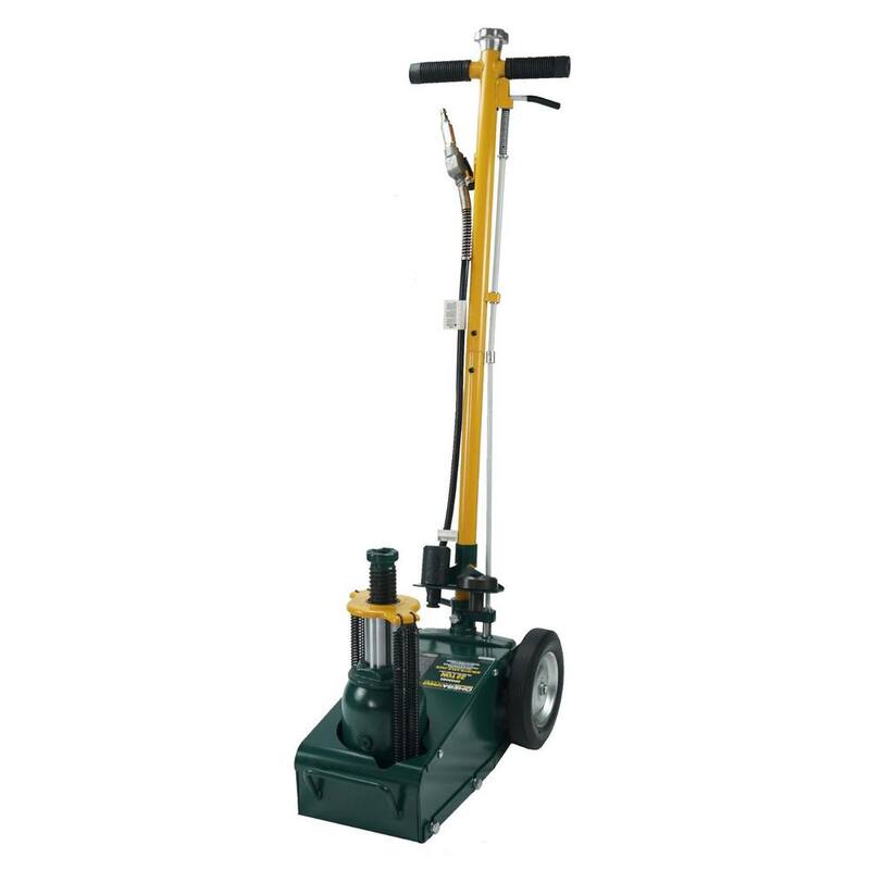 Omega Air Axle Jack - 22 Ton Hydraulic Truck Floor Jack with T-Handle Knob Position Release and Extension Adapters - OP0908S