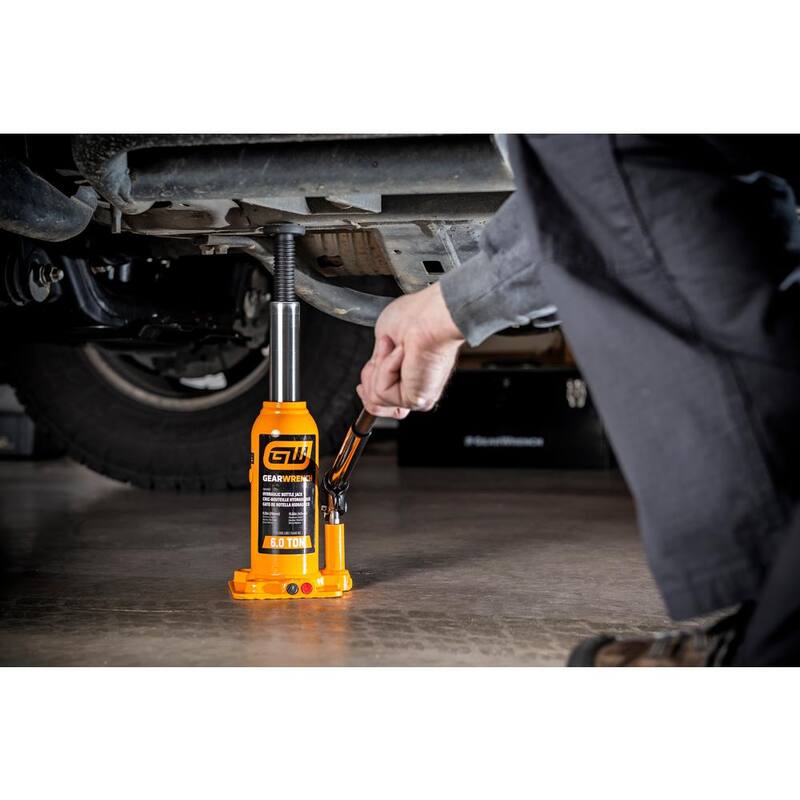 GEARWRENCH 6-Ton Hydraulic Bottle Jack with Handle Storage - GWHBJ6T