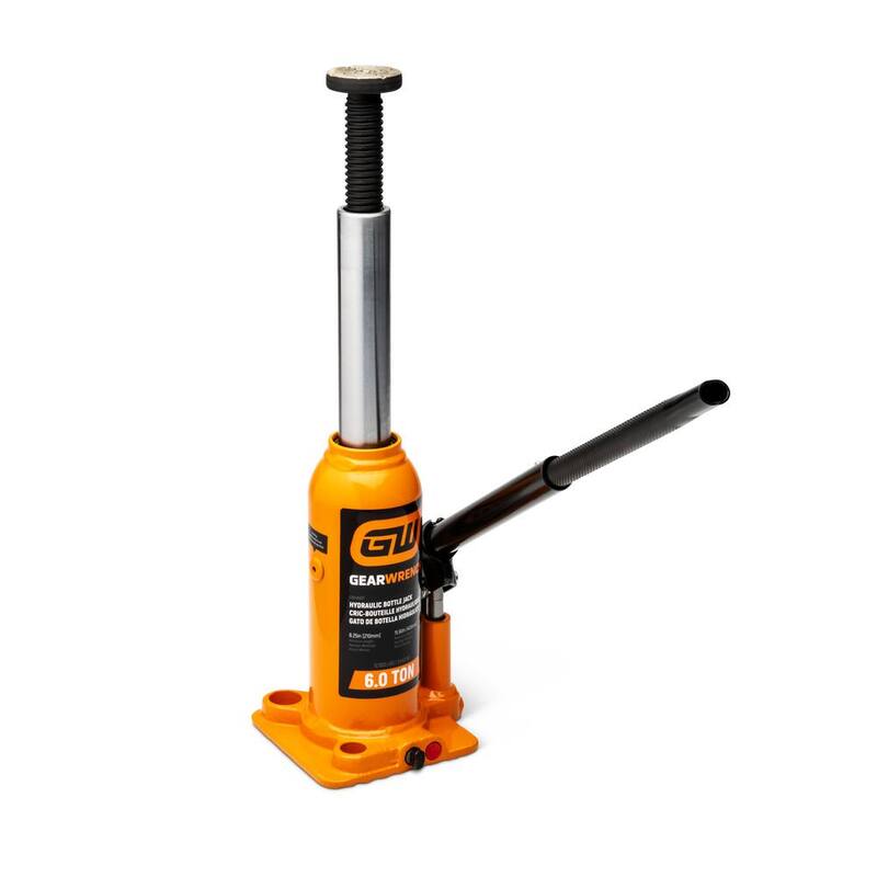 GEARWRENCH 6-Ton Hydraulic Bottle Jack with Handle Storage - GWHBJ6T