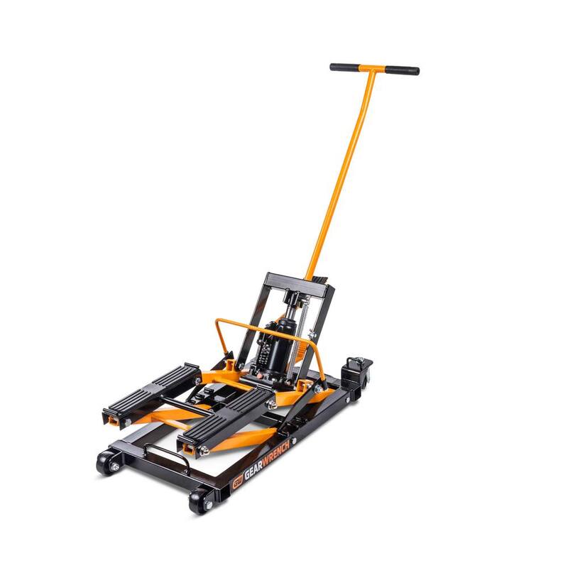 GEARWRENCH 1500 lbs. ATV/Motorcycle Floor Jack with Foot Pedal Lift - GWMJ15LB