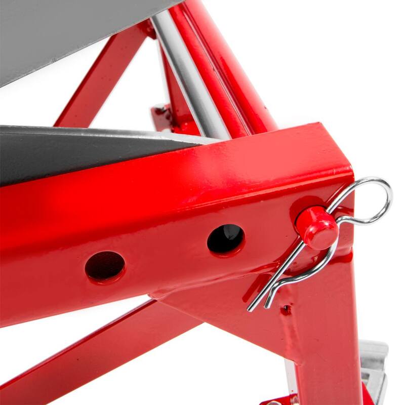 STARK USA 300 lbs. Mini Lift Hoist Motorcycle ATV Bike Hydraulic Scissor Jack with Wheels - 96061-H