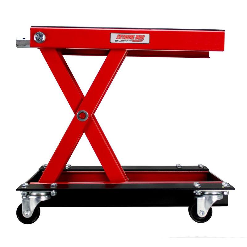 Extreme Max Wide Motorcycle Scissor Jack with Dolly - 5001.5059