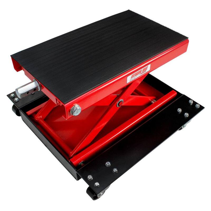 Extreme Max Wide Motorcycle Scissor Jack with Dolly - 5001.5059