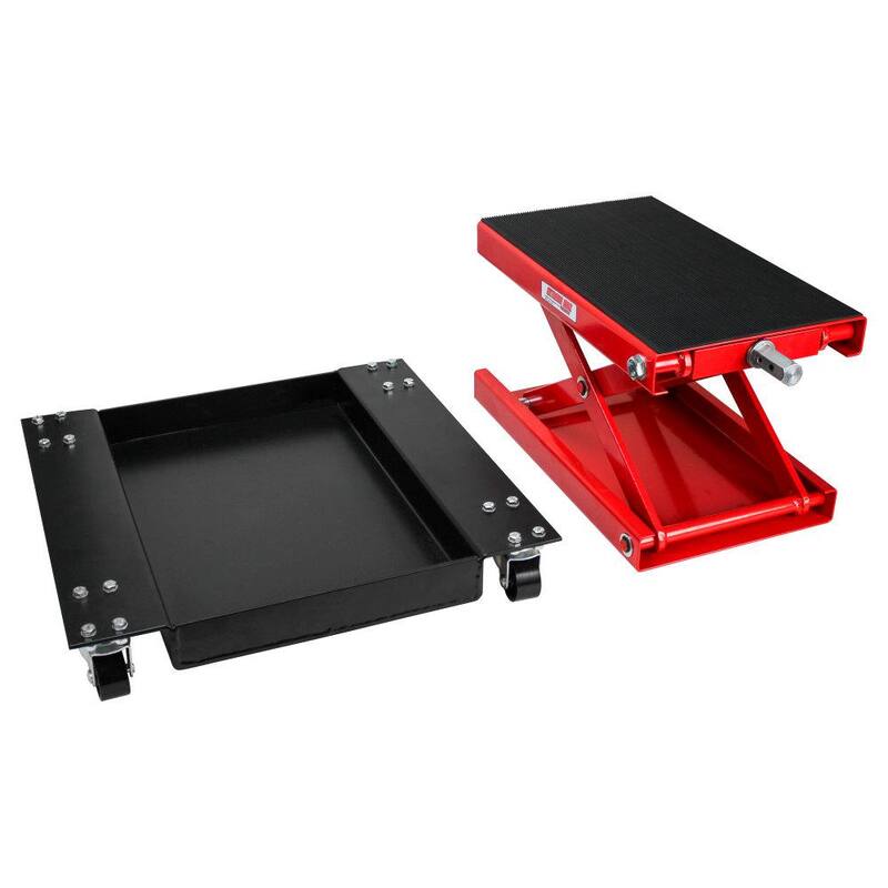 Extreme Max Wide Motorcycle Scissor Jack with Dolly - 5001.5059