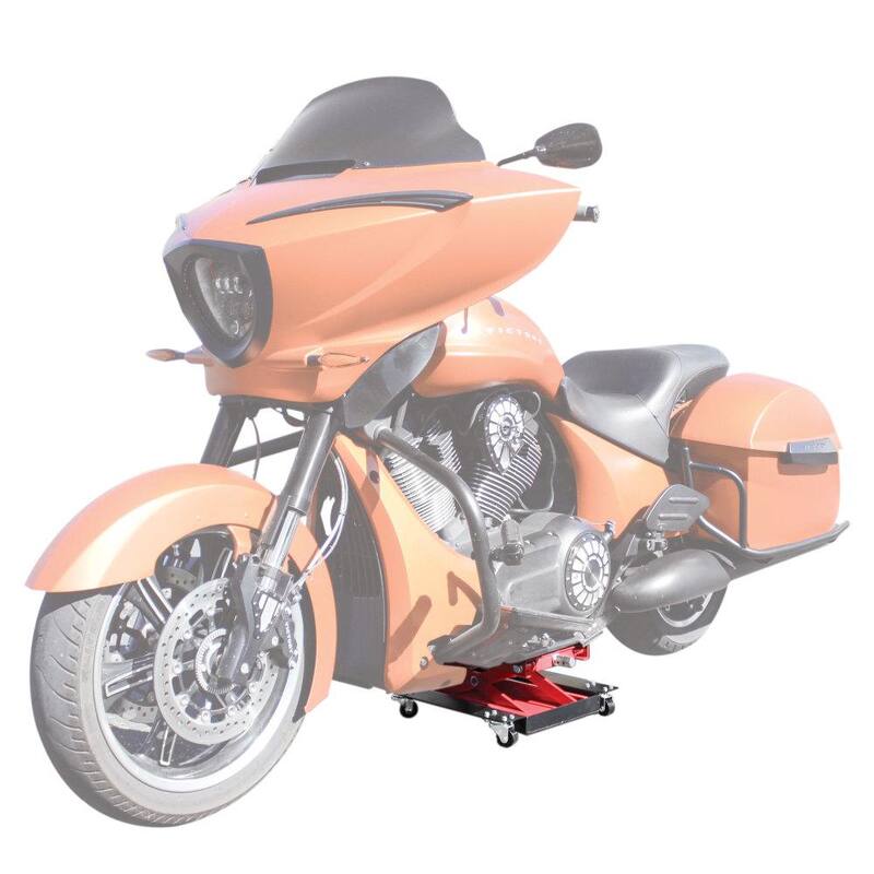 Extreme Max Wide Motorcycle Scissor Jack with Dolly - 5001.5059