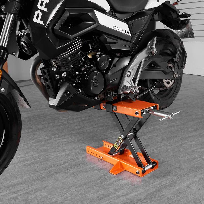 VEVOR Motorcycle Lift, 500 kg Motorcycle Center Scissor Lift Jack, Steel Motorcycle Jack Hoist Stand, Cruiser Bikes - MTCSJJCSB1100PWQ4V0-0729