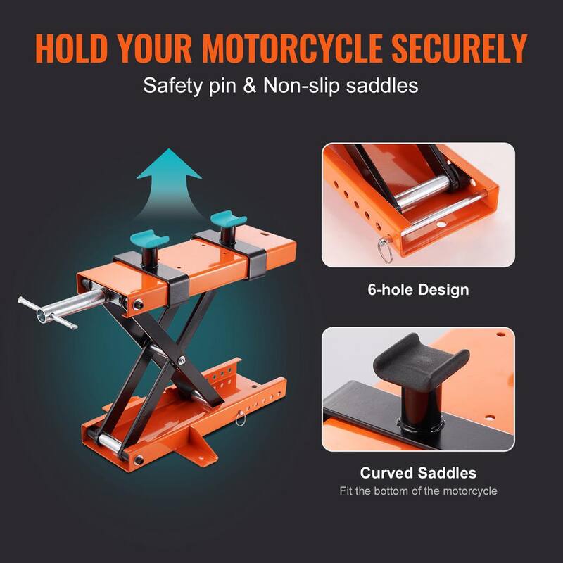 VEVOR Motorcycle Lift, 500 kg Motorcycle Center Scissor Lift Jack, Steel Motorcycle Jack Hoist Stand, Cruiser Bikes - MTCSJJCSB1100PWQ4V0-0729