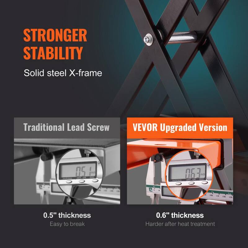 VEVOR Motorcycle Lift, 500 kg Motorcycle Center Scissor Lift Jack, Steel Motorcycle Jack Hoist Stand, Cruiser Bikes - MTCSJJCSB1100PWQ4V0-0729