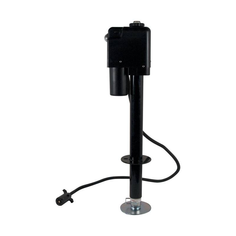 Quick Products 3500 Electric Tongue Jack with 7 Way Plug in Black - JQ-3500B-7P