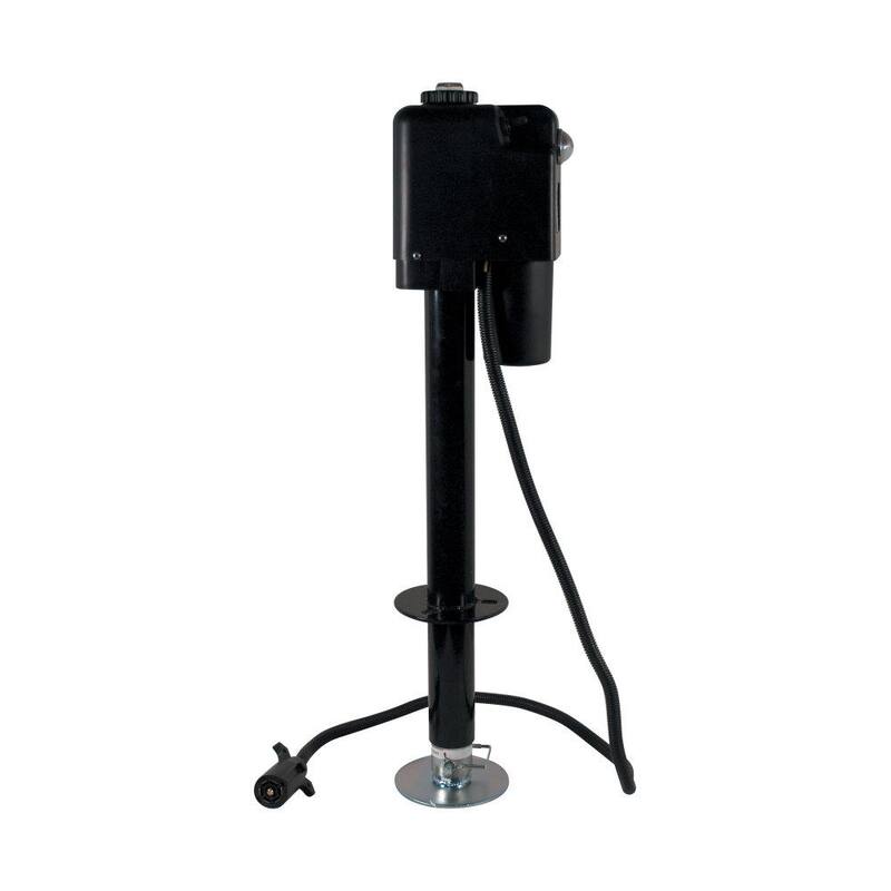 Quick Products 3500 Electric Tongue Jack with 7 Way Plug in Black - JQ-3500B-7P