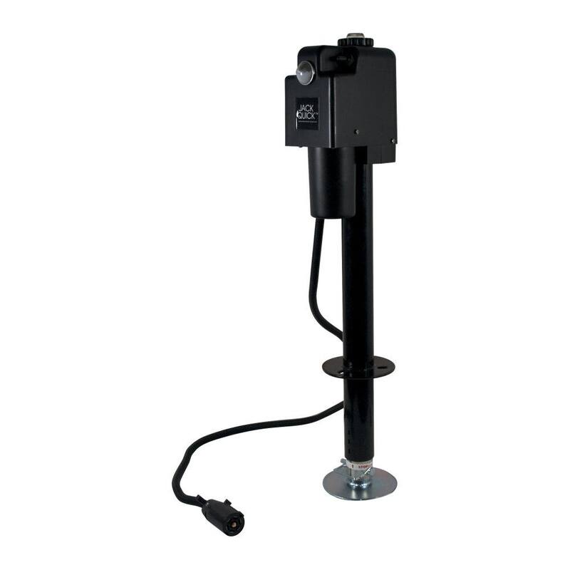 Quick Products 3500 Electric Tongue Jack with 7 Way Plug in Black - JQ-3500B-7P