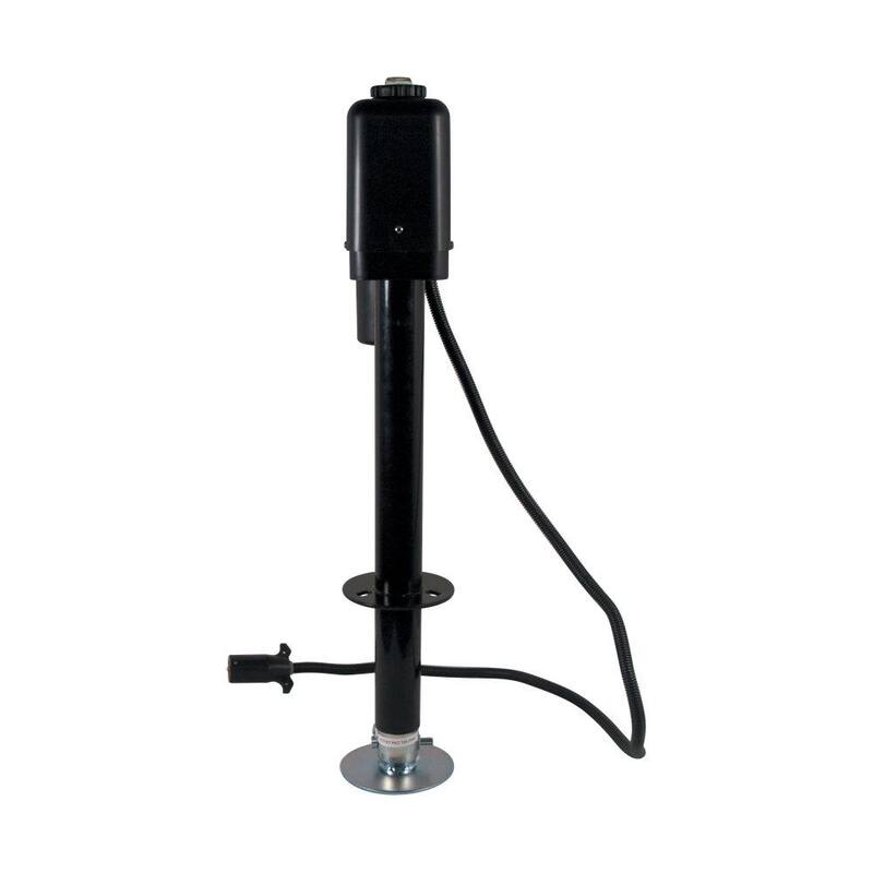 Quick Products 3500 Electric Tongue Jack with 7 Way Plug in Black - JQ-3500B-7P
