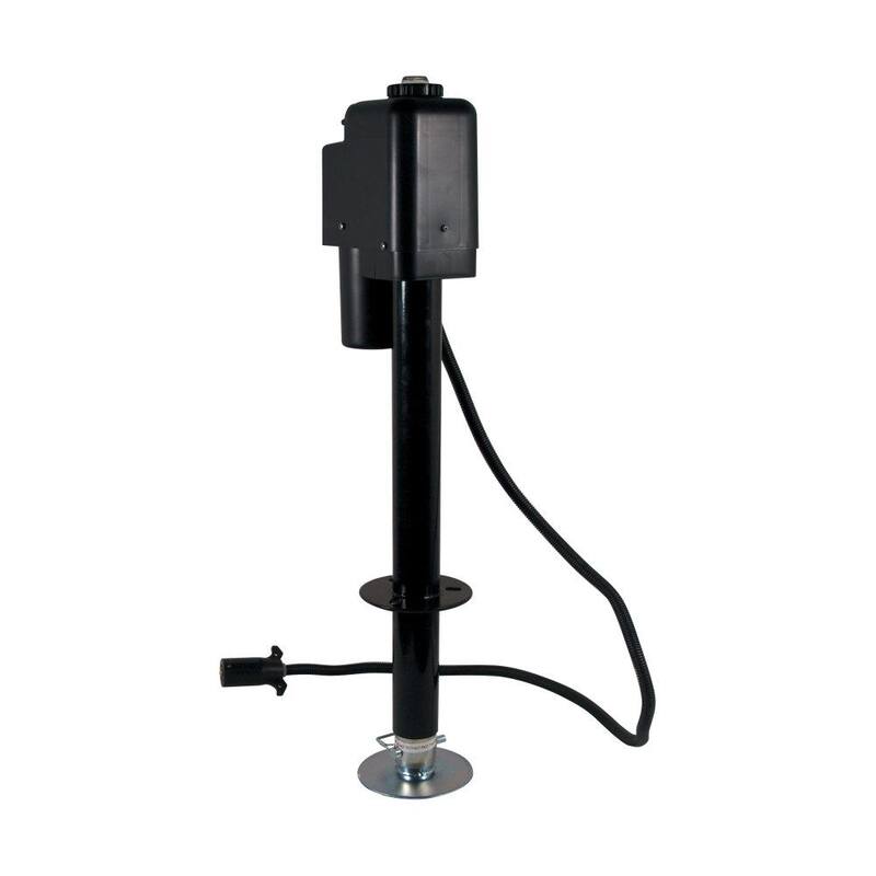 Quick Products 3500 Electric Tongue Jack with 7 Way Plug in Black - JQ-3500B-7P