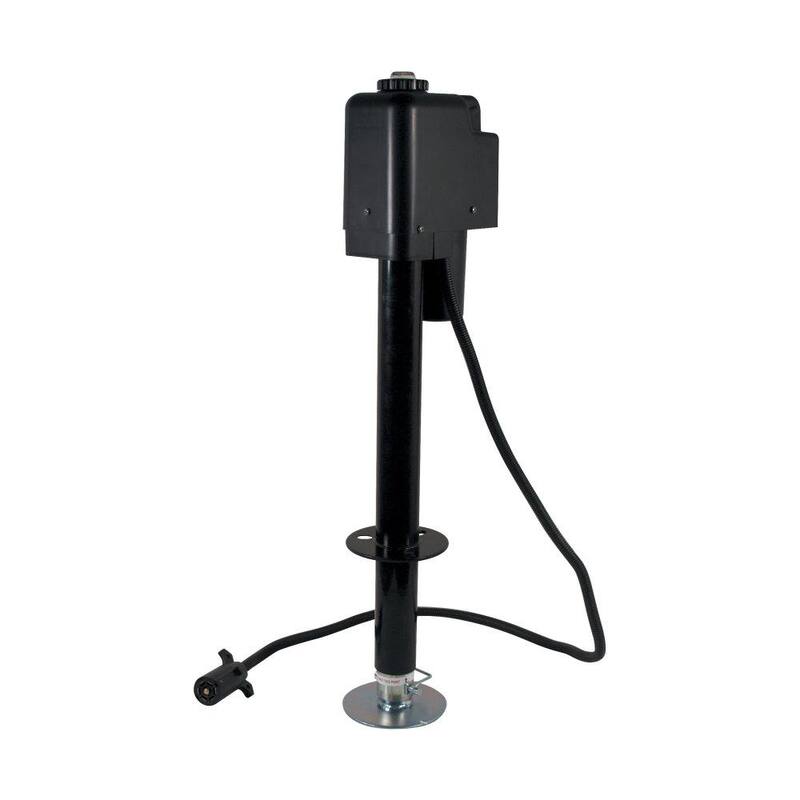 Quick Products 3500 Electric Tongue Jack with 7 Way Plug in Black - JQ-3500B-7P