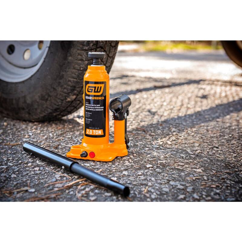 GEARWRENCH 2-Ton Hydraulic Bottle Jack with Handle Storage - GWHBJ2T