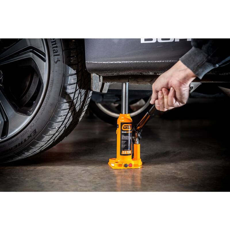 GEARWRENCH 2-Ton Hydraulic Bottle Jack with Handle Storage - GWHBJ2T