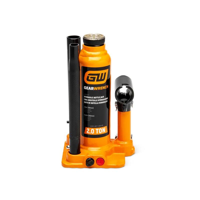 GEARWRENCH 2-Ton Hydraulic Bottle Jack with Handle Storage - GWHBJ2T