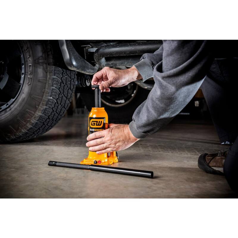 GEARWRENCH 2-Ton Hydraulic Bottle Jack with Handle Storage - GWHBJ2T