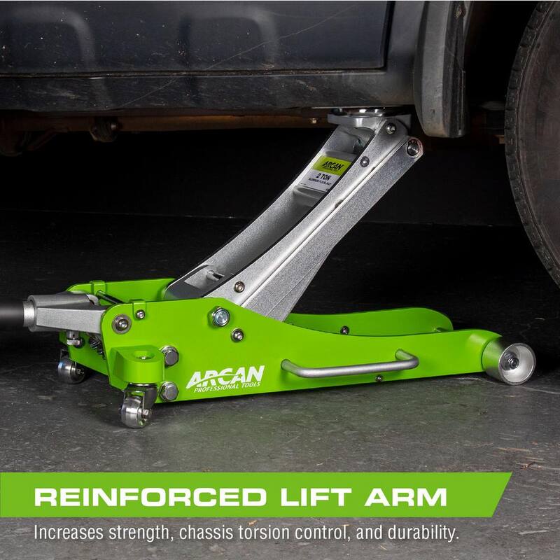 Arcan 2-Ton Lightweight Aluminum Floor and Car Jack with Quick Rise - A20017