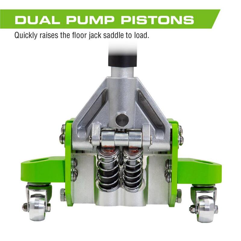 Arcan 2-Ton Lightweight Aluminum Floor and Car Jack with Quick Rise - A20017
