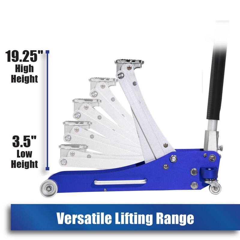 Arcan 2-Ton Lightweight Aluminum Floor and Car Jack with Quick Rise - A20017