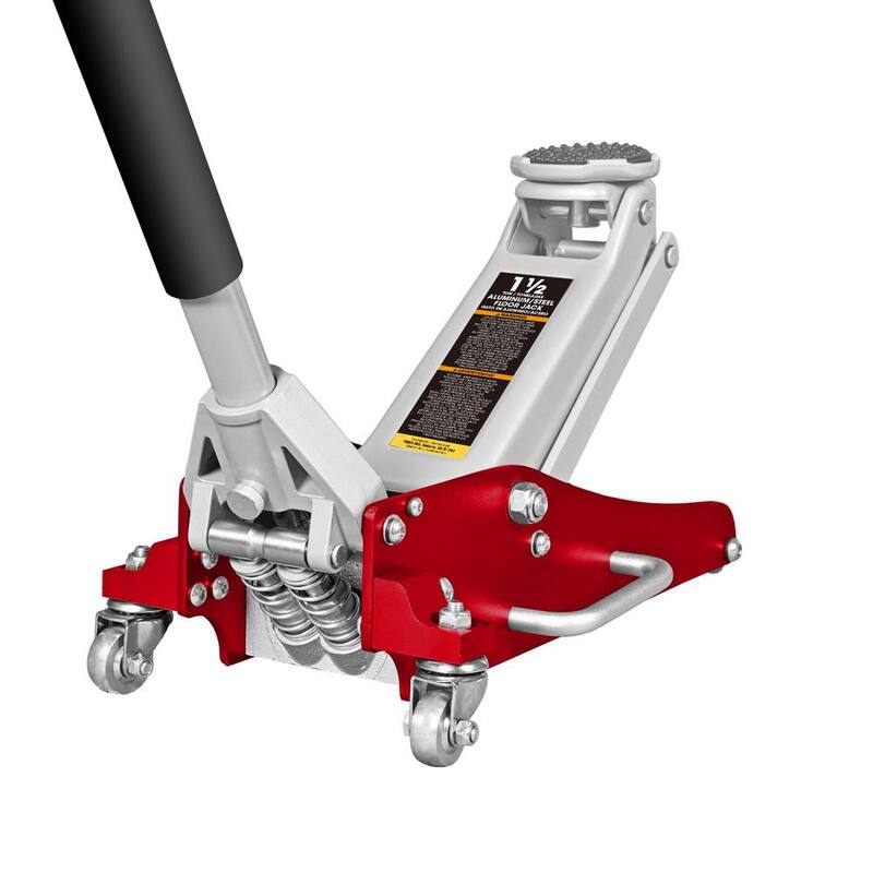 Big Red 1.5-Ton Low-Profile Aluminum and Steel Floor Jack with Dual Piston Speedy Lift - AT815016LR