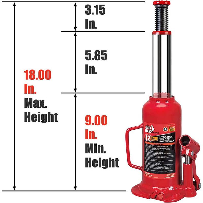 Big Red 12-Ton Bottle Jack - T91203